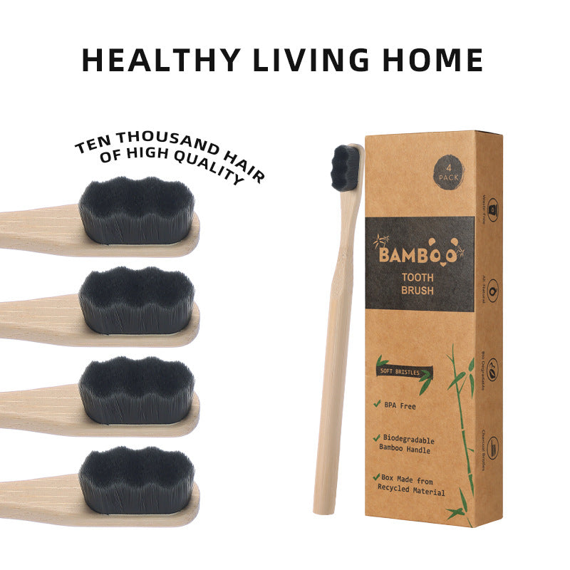WHITIQ™ Bamboo Toothbrush 4-Pack